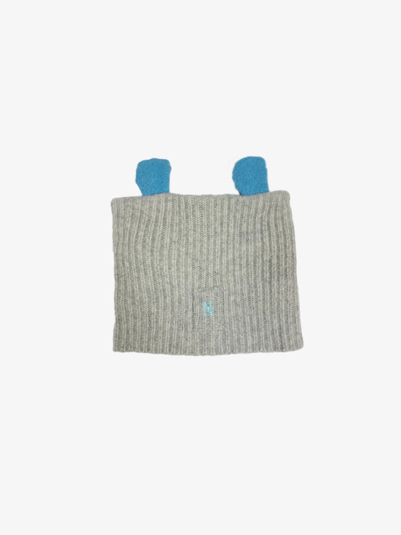 Nonoi Studio KINDERMÜTZE MIT ÖHRCHEN AUS KASCHMIR // BLUE 50% Rabatt mit kostenlosem Versand