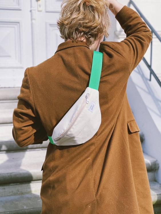 Nonoi Studio Bauchtasche BONNIE // Creme + Grün Online