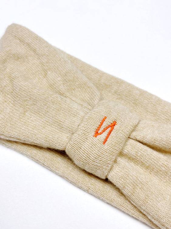 Nonoi Studio STIRNBAND "ZUGSPITZE" BEIGE // KASCHMIR Hotsell