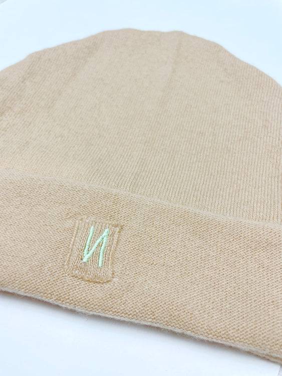 Nonoi Studio BEIGE MÜTZE "MONACO" AUS WOLLE // UNISEX Kostenloser Versand