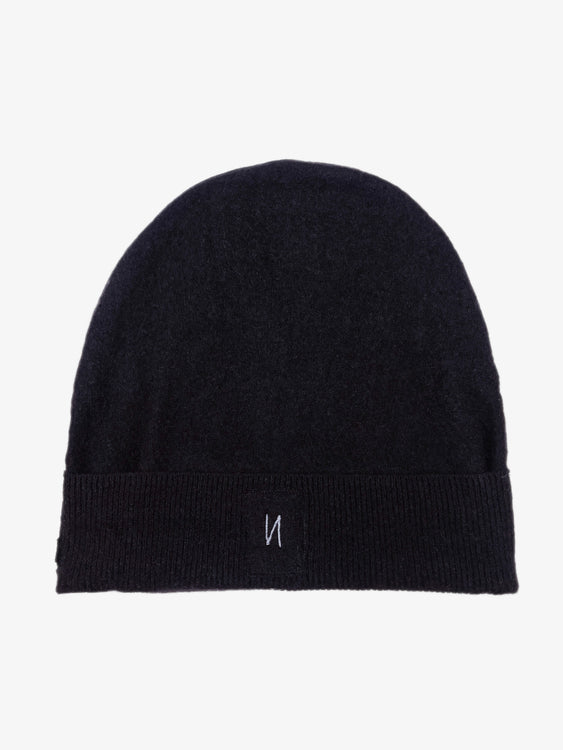 Nonoi Studio SCHWARZE MÜTZE "GENF" AUS KASCHMIR // UNISEX