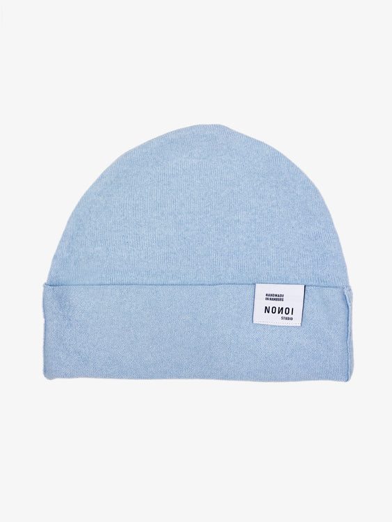 Nonoi Studio BABYBLAUE MÜTZE "BOA" AUS KASCHMIR // UNISEX Exklusivangebot