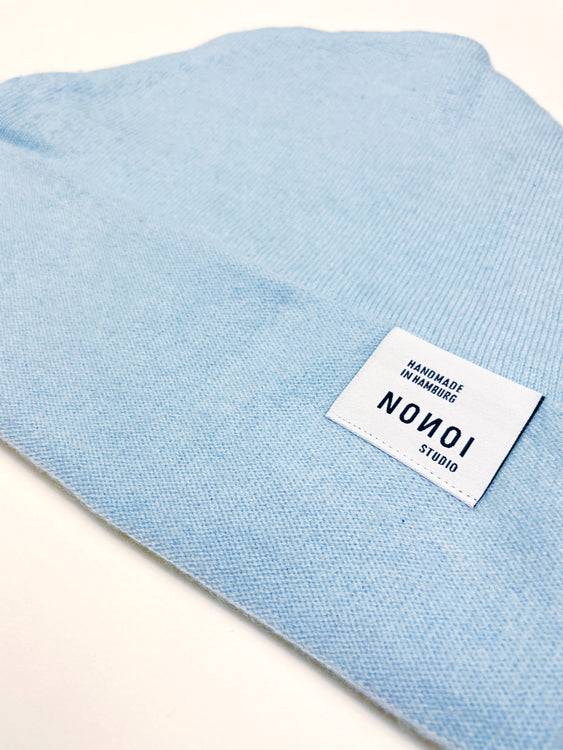 Nonoi Studio BABYBLAUE MÜTZE "BOA" AUS KASCHMIR // UNISEX Exklusivangebot