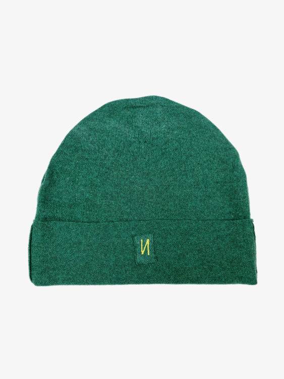 Nonoi Studio BLATTGRÜNE MÜTZE "DEHLI" AUS WOLLE // UNISEX
