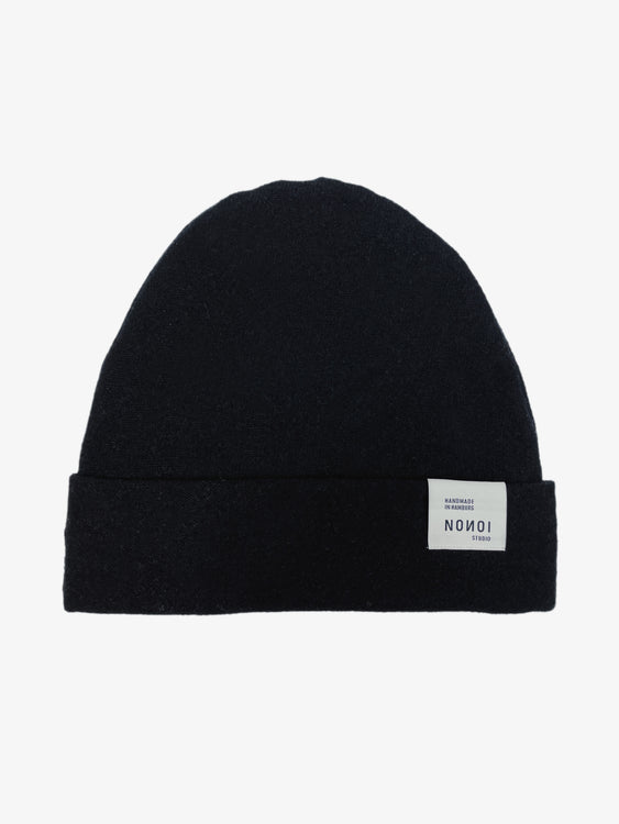 Nonoi Studio SCHWARZE MÜTZE "NERA" AUS KASCHMIR // UNISEX