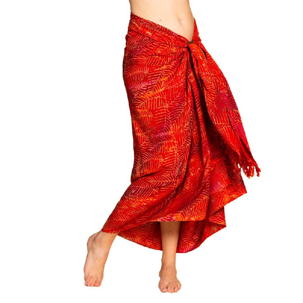 Panasiam Sarong Wachsbatik orangetöne Online Outlet
