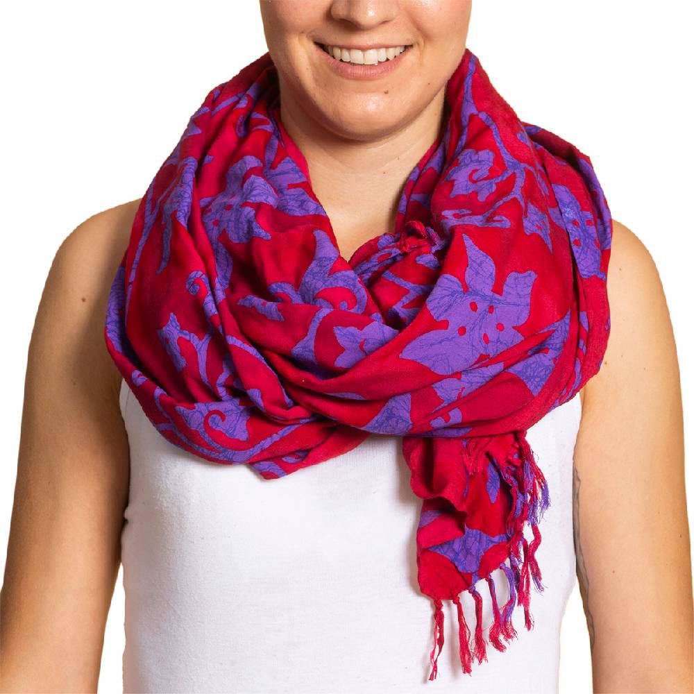 Panasiam Sarong Wachsbatik rottöne Zeitlich begrenztes Angebot
