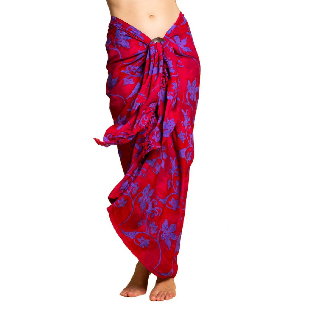 Panasiam Sarong Wachsbatik rottöne Zeitlich begrenztes Angebot
