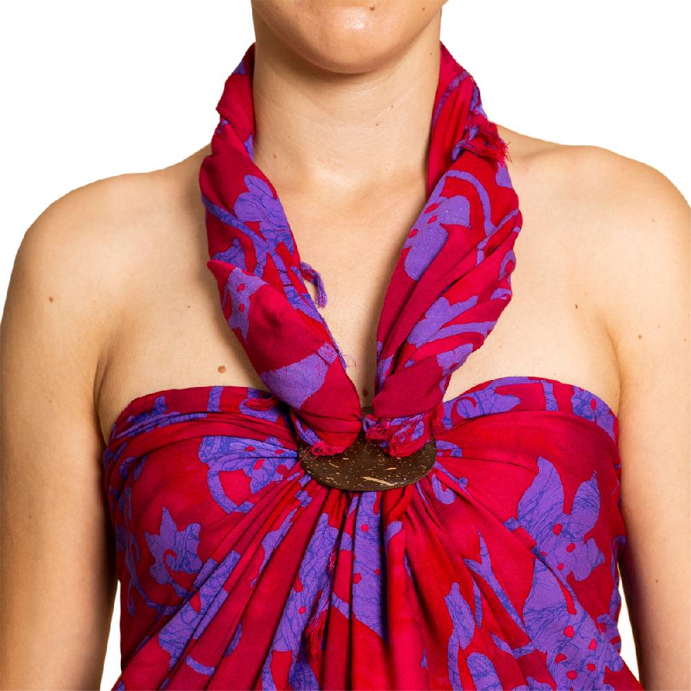 Panasiam Sarong Wachsbatik rottöne Zeitlich begrenztes Angebot