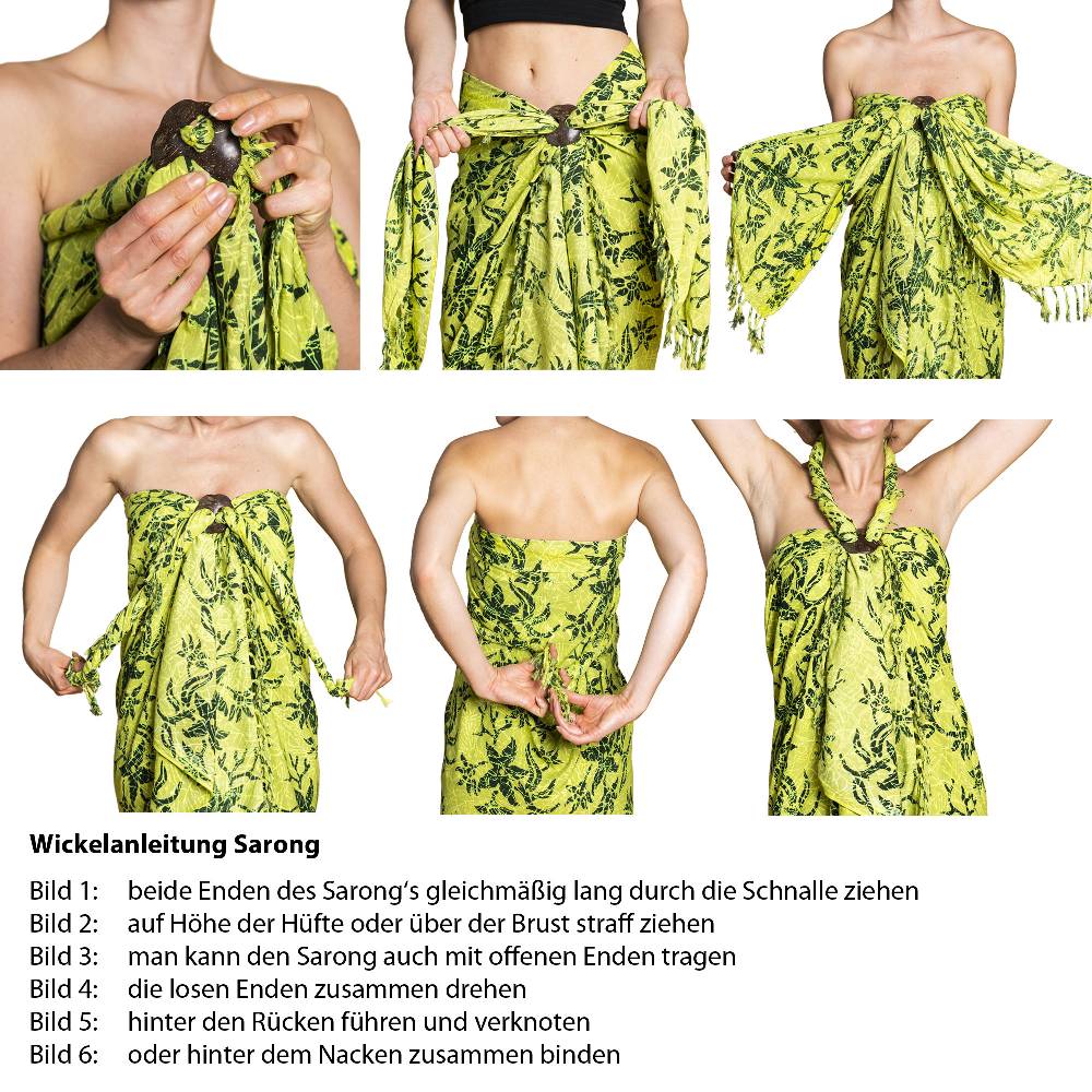 Panasiam Sarong Wachsbatik blautöne Exklusive Angebote