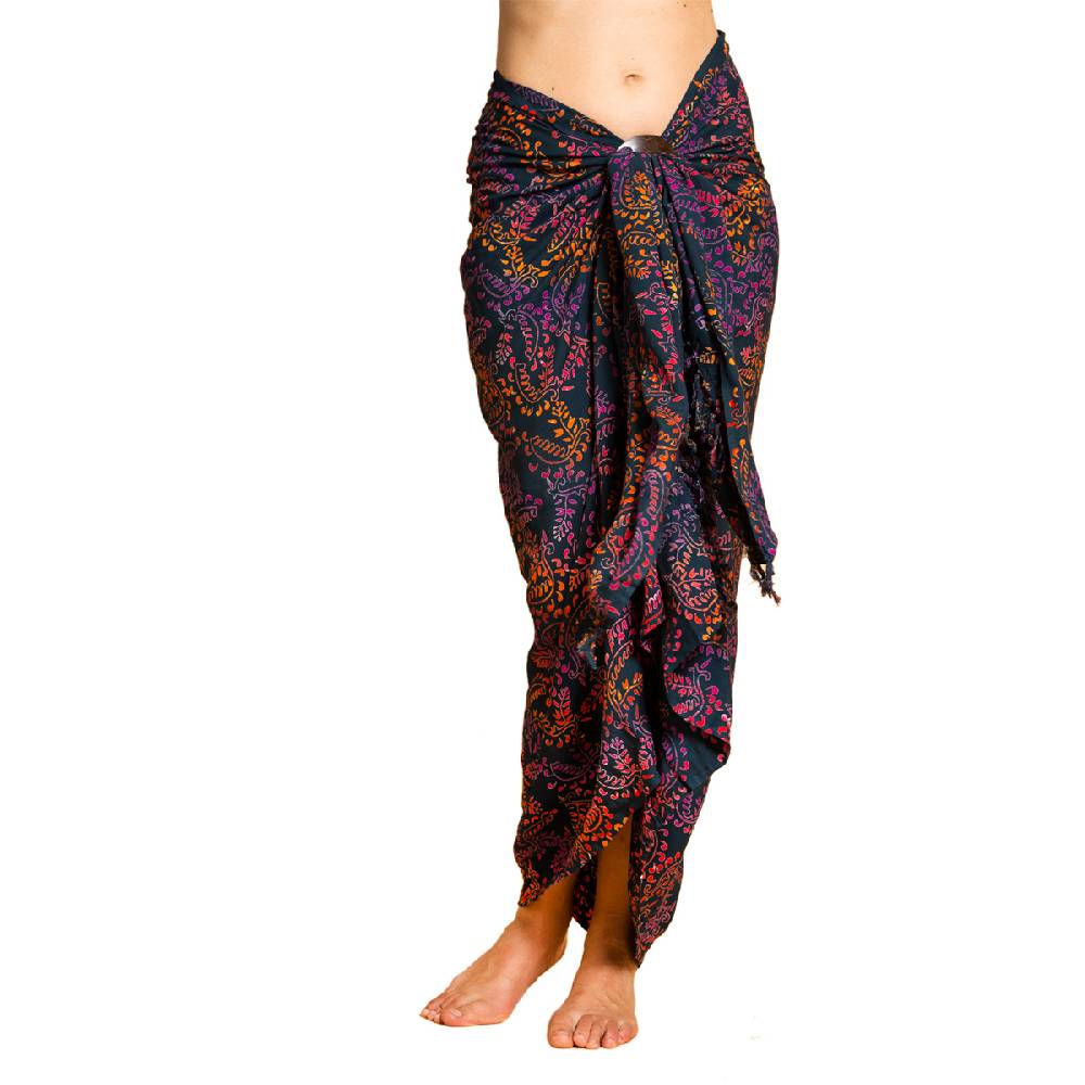 Panasiam Sarong Wachsbatik dunkle Designs Räumungsverkauf