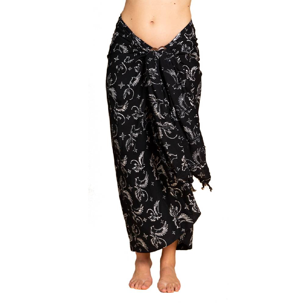 Panasiam Sarong Wachsbatik schwarz-weiß Kauf eins, bekomm eins gratis