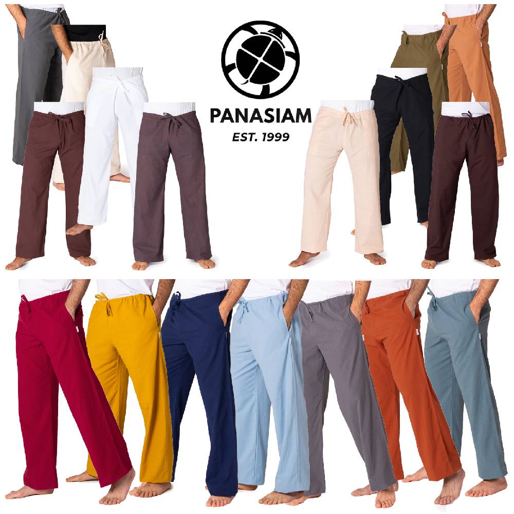 Panasiam Stoffhose aus feiner Baumwolle Zeitlich begrenztes Angebot