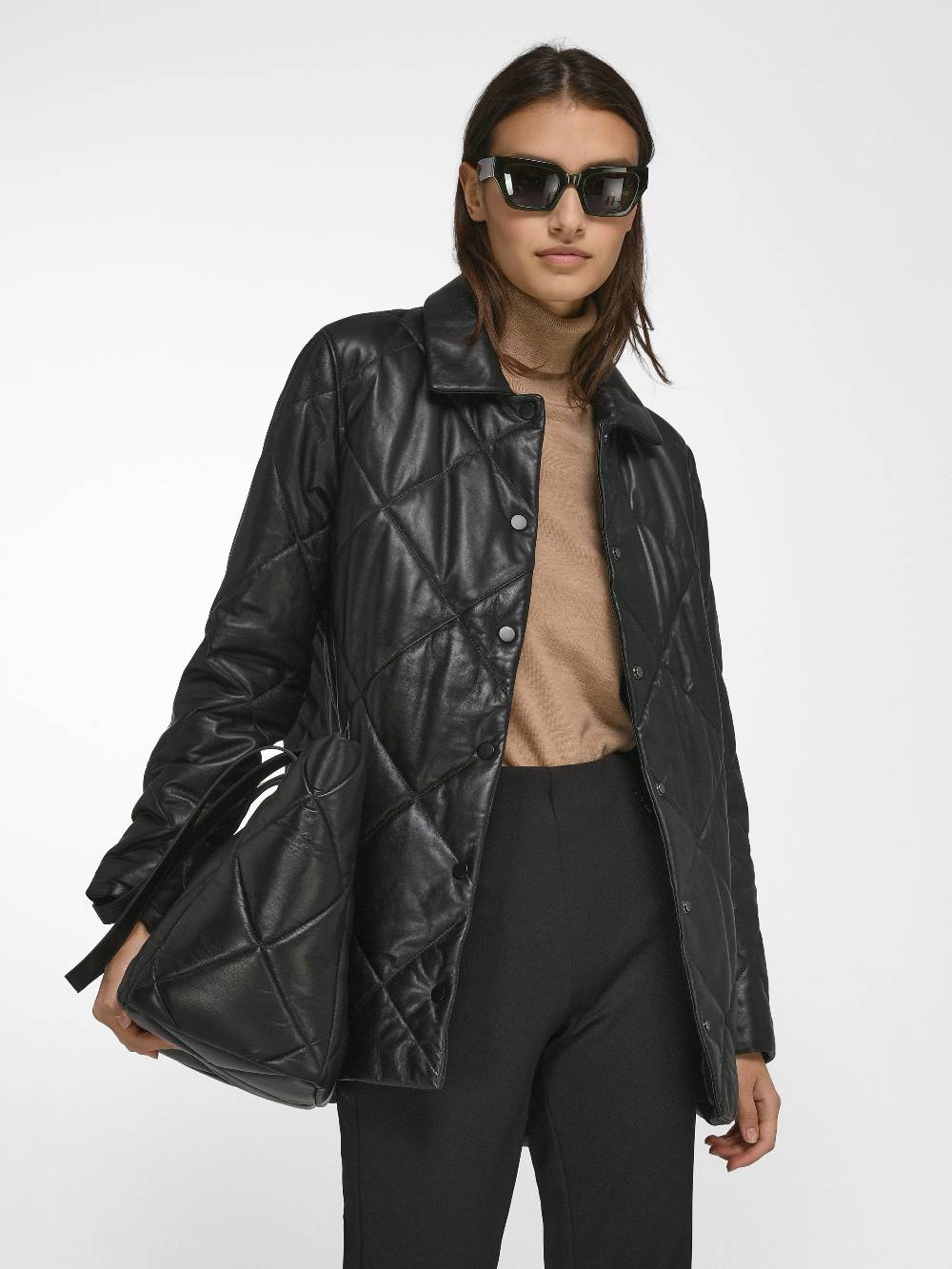 TALBOT RUNHOF X PETER HAHN Stepp-Lederjacke Clearance-Verkauf