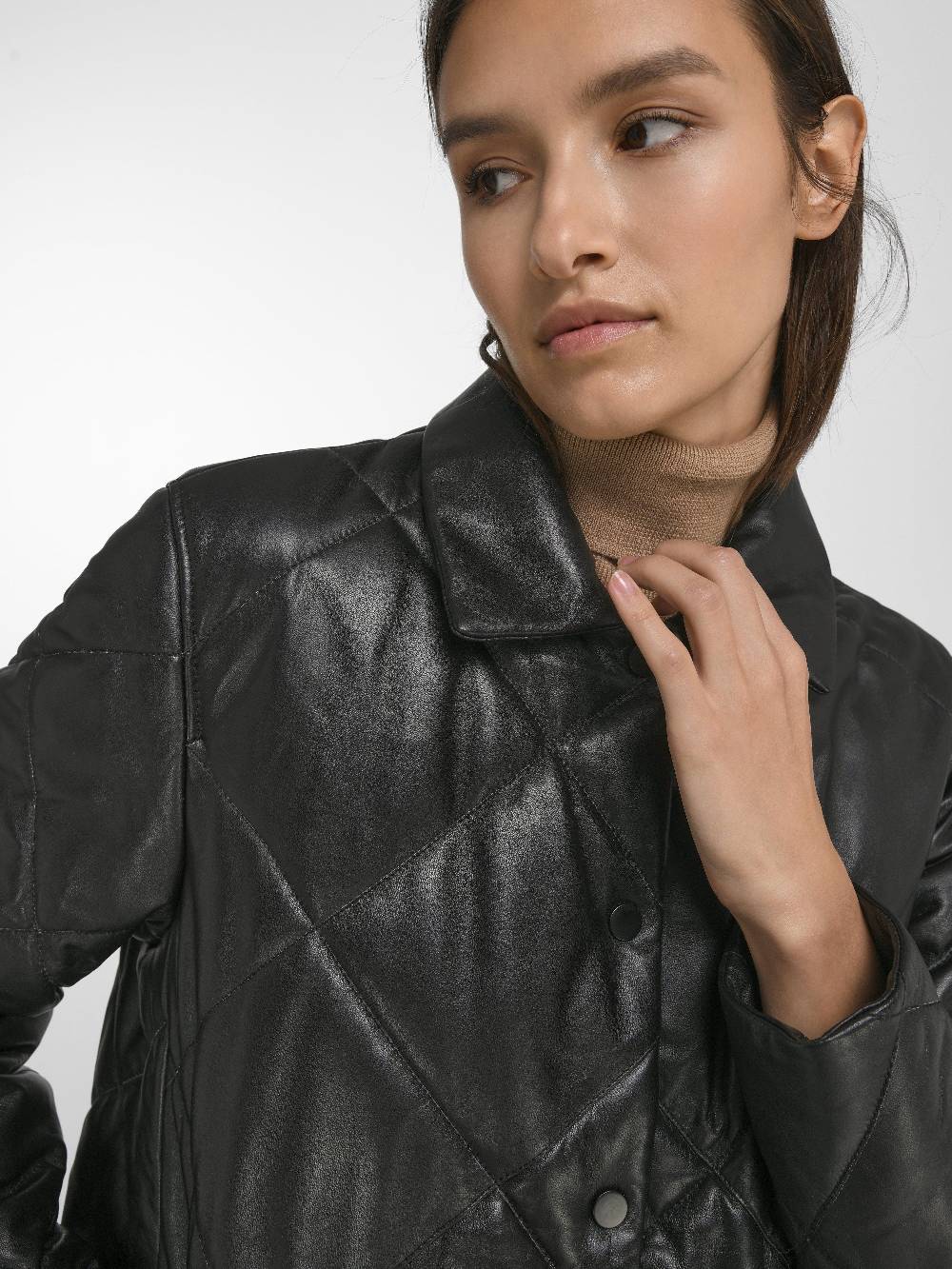 TALBOT RUNHOF X PETER HAHN Stepp-Lederjacke Clearance-Verkauf