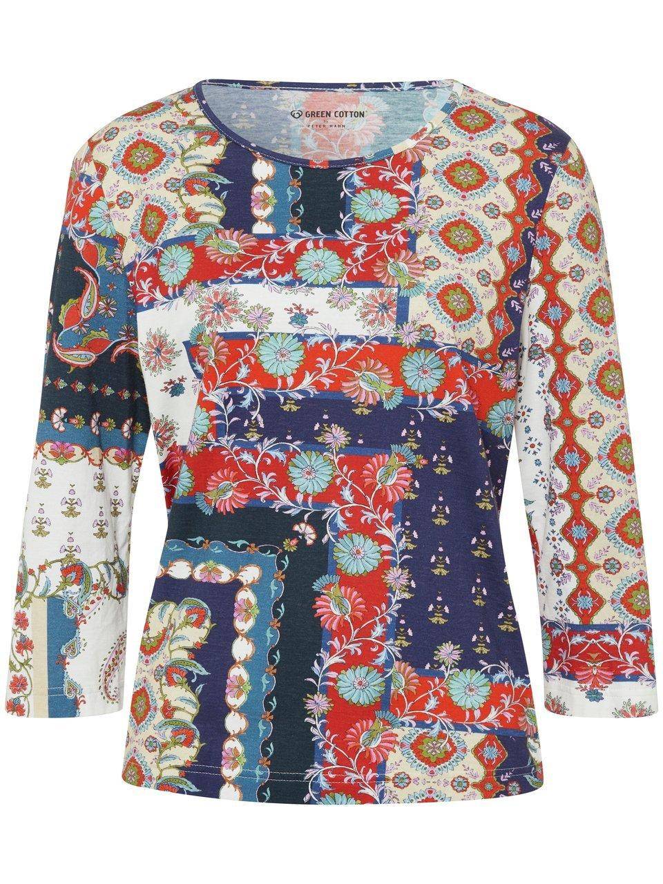 Green Cotton Rundhals-Shirt Vera Hotsell