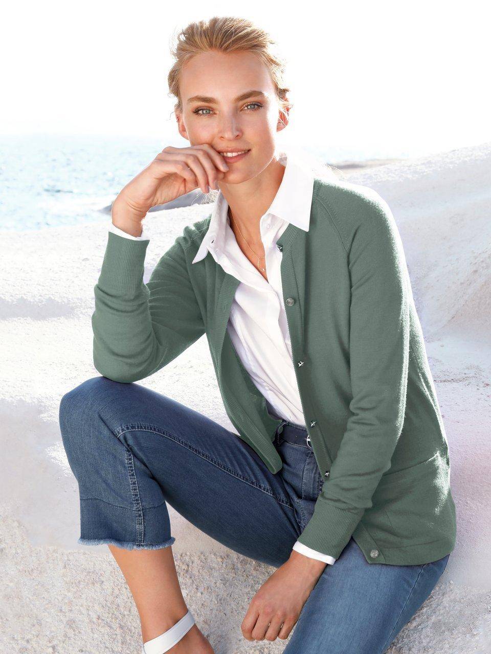 Peter Hahn Strickjacke aus 100%Schurwolle Pure Tasmanian Wool Exklusive Angebote