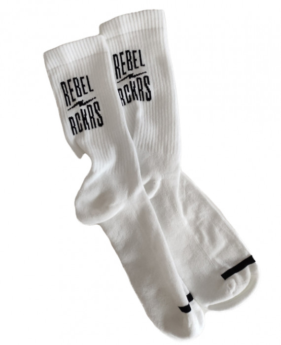 Rebel Rockers Font Sneaker Sock white Begrenztes Angebot
