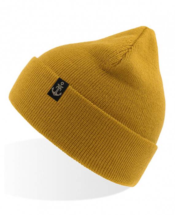 Rebel Rockers Cuff Beanie mustard Heißer Verkauf