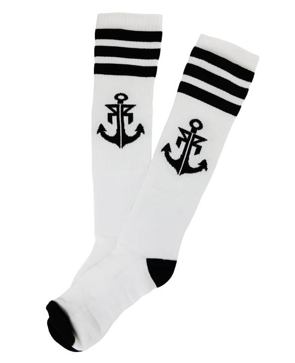 Rebel Rockers Tube Sock Anchor wht 2025