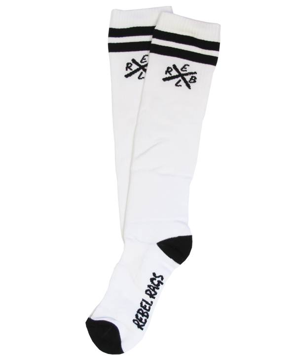 Rebel Rockers Tube Sock X wht Outlet