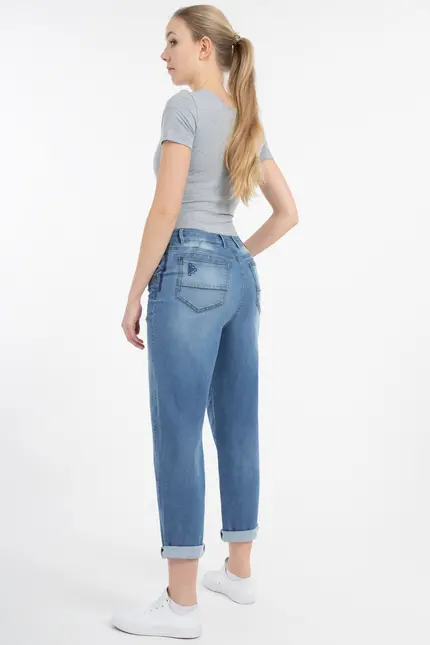 Recover Pants Powerstretch-Jeans DUNJA in DENIM BLUE Artikelnummer REC-12728-03-U3880-145 Kostenloser Versand international