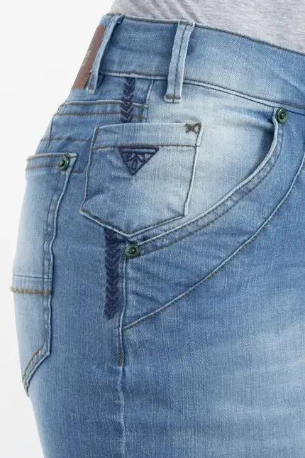 Recover Pants Powerstretch-Jeans DUNJA in DENIM BLUE Artikelnummer REC-12728-03-U3880-145 Kostenloser Versand international
