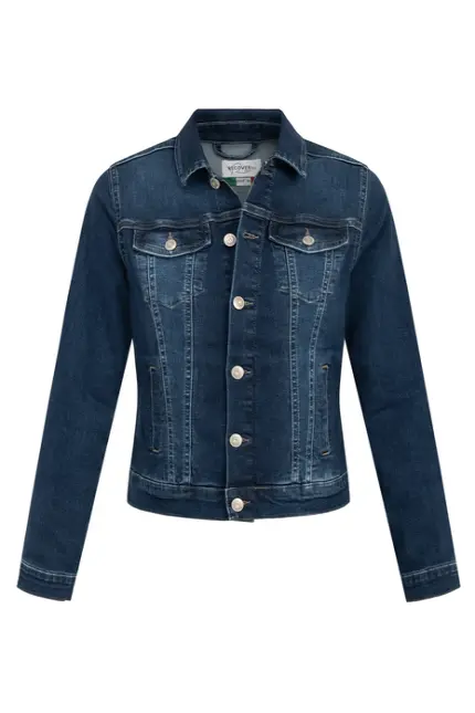 Recover Pants Jeansjacke Chic in Used-Optik in DENIM BLUE Artikelnummer REC-30100-01-4325-145 Rabatt