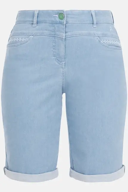 Recover Pants Carla, Relaxed-Fit-Bermuda mit Bordürenstickerei in BLEACHED Artikelnummer REC-13392-4238-106 Osterangebot