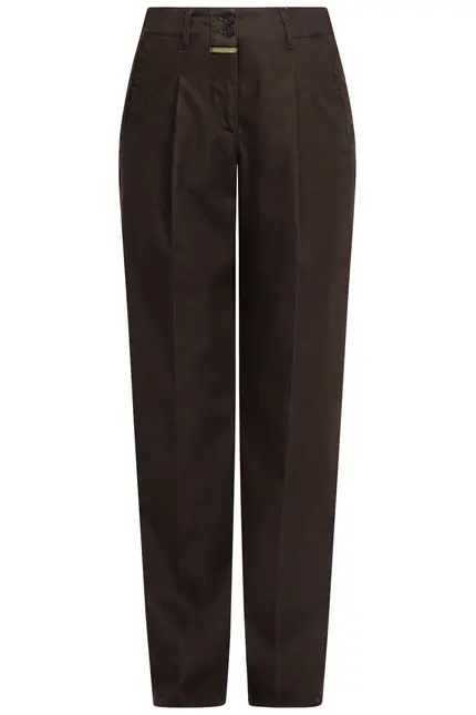 Recover Pants Bundfaltenhose Peggy in Dunkelbraun Artikelnummer REC-12641-U4143-887 Blitzangebot
