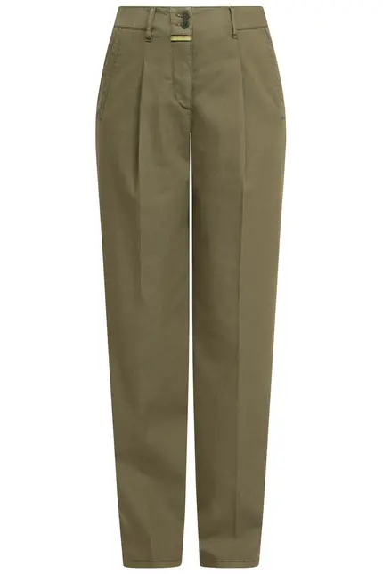 Recover Pants Bundfaltenhose Peggy in Oliv Artikelnummer REC-12641-U4143-580 Große Rabatte