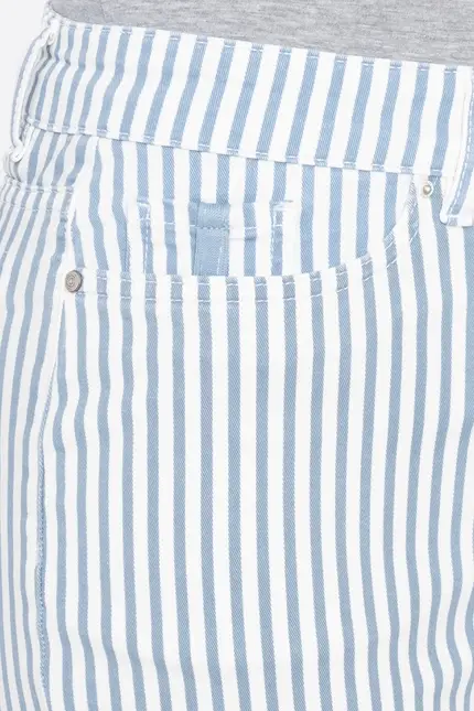Recover Pants Frieda, Straght-Fit Hose in STREIFEN ECRU/ BLAU Artikelnummer REC-13395-4149-400 Begrenzte Freigabe