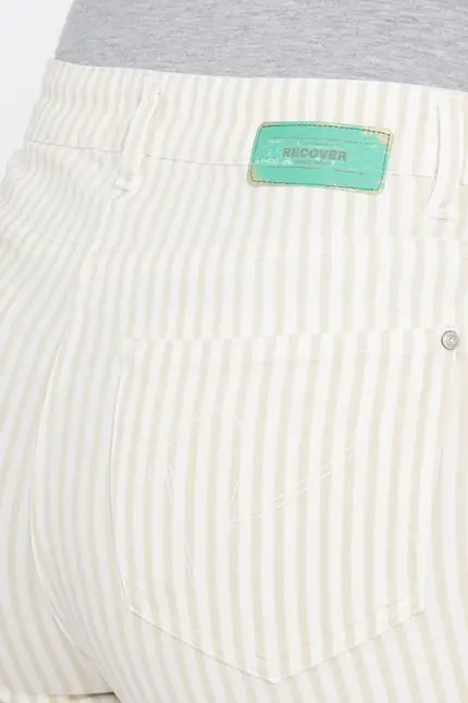 Recover Pants Frieda, Straght-Fit Hose in STREIFEN ECRU/ BEIGE Artikelnummer REC-13395-4149-202 JETZT KAUFEN
