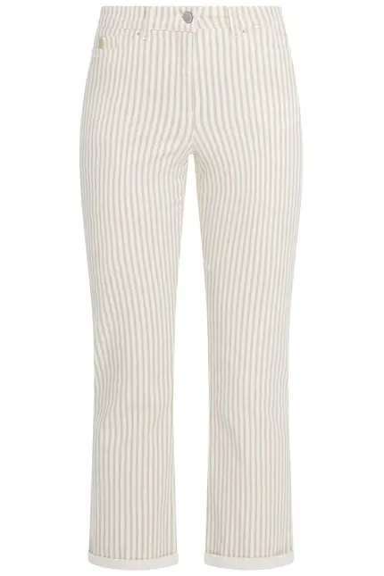 Recover Pants Frieda, Straght-Fit Hose in STREIFEN ECRU/ BEIGE Artikelnummer REC-13395-4149-202 JETZT KAUFEN
