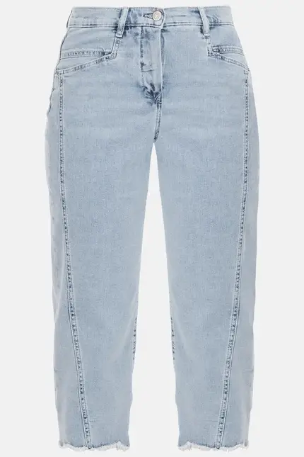 Recover Pants Conny, Relaxed-Fit Jeans mit raffiniertem Saum in bleached Artikelnummer REC-13389-01-4279-148 Vierteljährliche Förderung