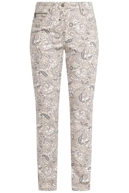 Recover Pants Hose mit Paisleydruck in DRUCK ECRU-BEIGE-ANTHRAZIT Artikelnummer REC-12281-4074-2 Flash Sale
