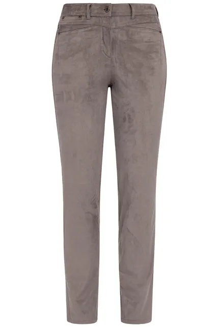 Recover Pants Hose in Wildlederoptik in DUNKELBRAUN Artikelnummer REC-11901-3049-890 Online Shopping