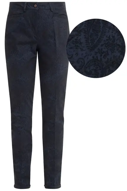Recover Pants Slim Fit Druckhose in DRUCK DUNKELBLAU Artikelnummer REC-13013-4099-4 Vatertagsangebot