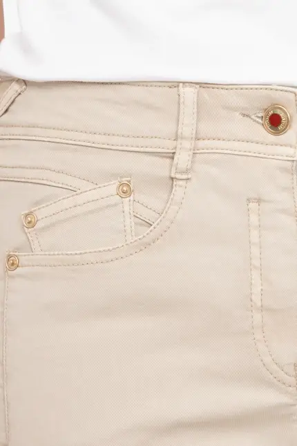 Recover Pants Modische Hose im 5-Pocket Style in BEIGE Artikelnummer REC-13362-4142-235 Valentinstagsangebot