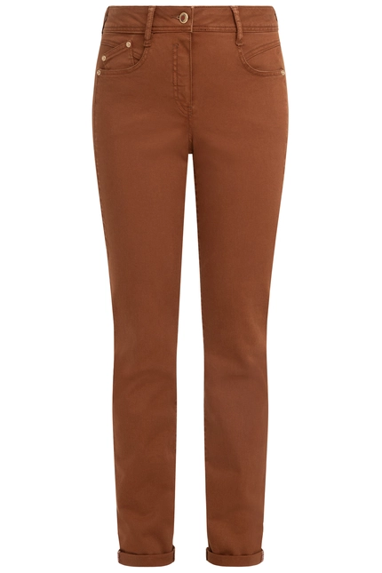 Recover Pants Modische Hose im 5-Pocket Style in COGNAC Artikelnummer REC-13362-4142-871 Jubiläumsangebot