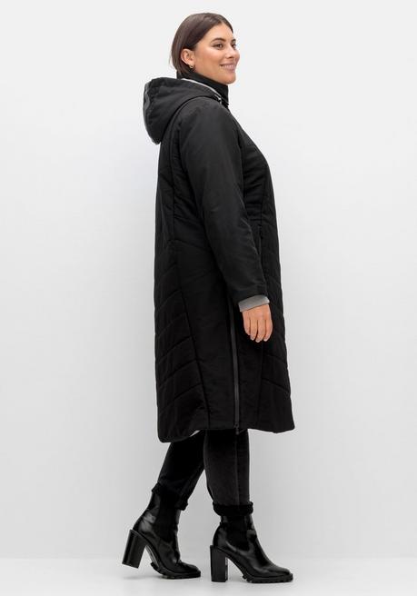 sheego Steppmantel mit seitlichen Reißverschlüssen - schwarz sheego Wochenangebot
