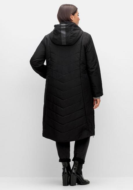 sheego Steppmantel mit seitlichen Reißverschlüssen - schwarz sheego Wochenangebot