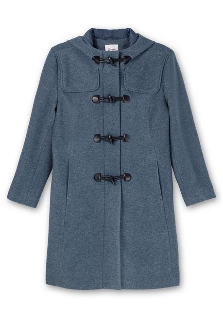 sheego Dufflecoat mit Wollanteil und Kapuze - taubenblau sheego Letzte 3 Tage