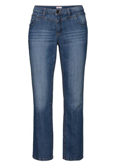 sheego Gerade Jeans mit Used-Effekten - blue Denim sheego JETZT KAUFEN