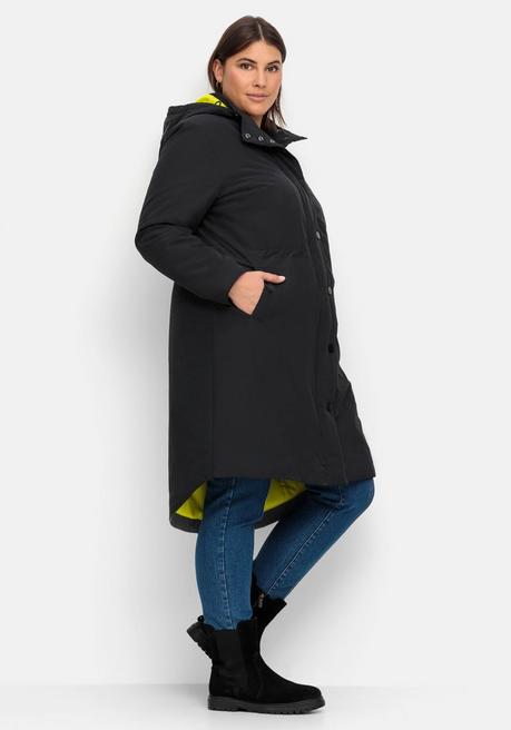 sheego Parka mit Kontrastfutter, wasserabweisend - schwarz sheego Neueste Stile