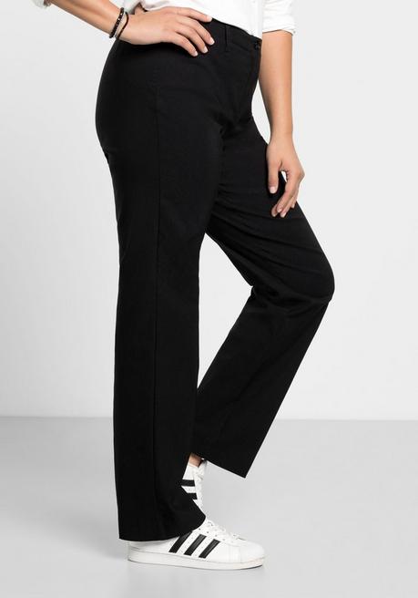 sheego Bengalinhose in gerader Form - schwarz sheego Bis zu 50% Rabatt