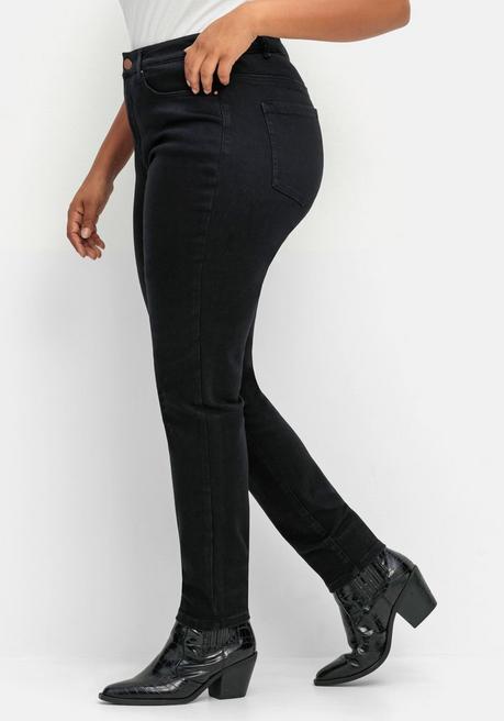 sheego Skinny Stretch-Jeans mit Bodyforming-Effekt - black Denim sheego Bis zu 60% Rabatt