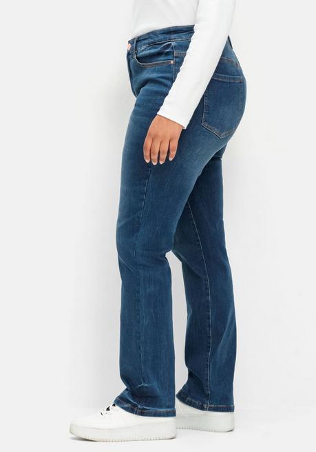sheego Gerade Stretch-Jeans mit Bodyforming-Effekt - dark blue Denim sheego Bis zu 65% Rabatt