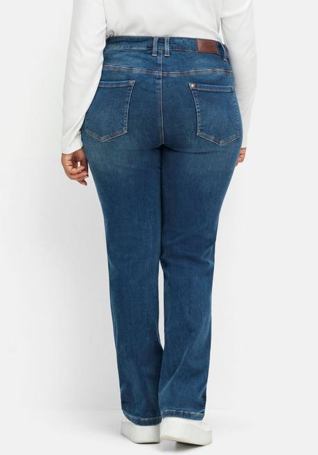 sheego Gerade Stretch-Jeans mit Bodyforming-Effekt - dark blue Denim sheego Bis zu 65% Rabatt