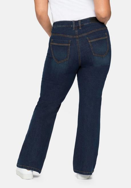 sheego Bootcut Jeans mit innen regulierbarer Bundweite - dark blue Denim sheego Nur für heute